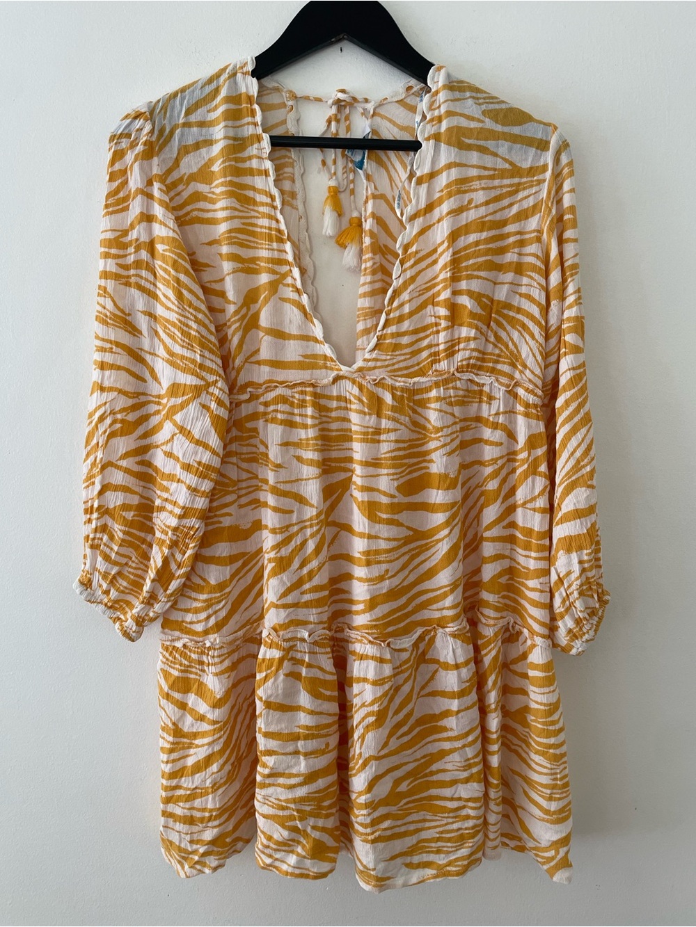 Blue Island Tiger Stripe Cover-Up Dress Size M